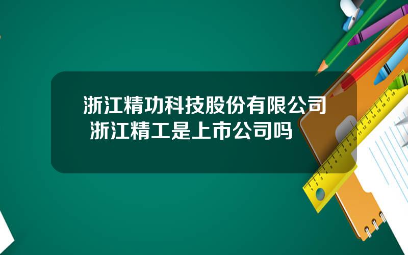 浙江精功科技股份有限公司 浙江精工是上市公司吗